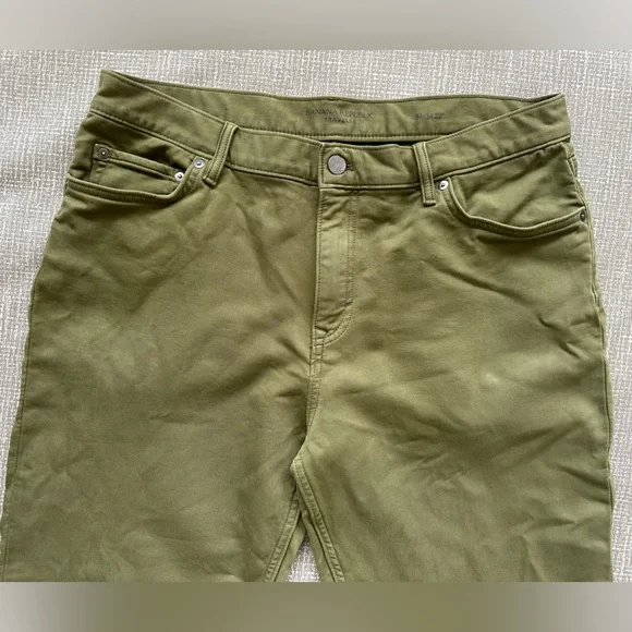 Banana Republic Men’s Tall 34/34 Traveler Slim Pants Green - Picture 3 of 10